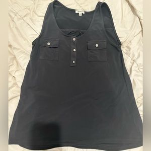 Black Tank. Front looks faded in the pic but it's not. No rips or stains.